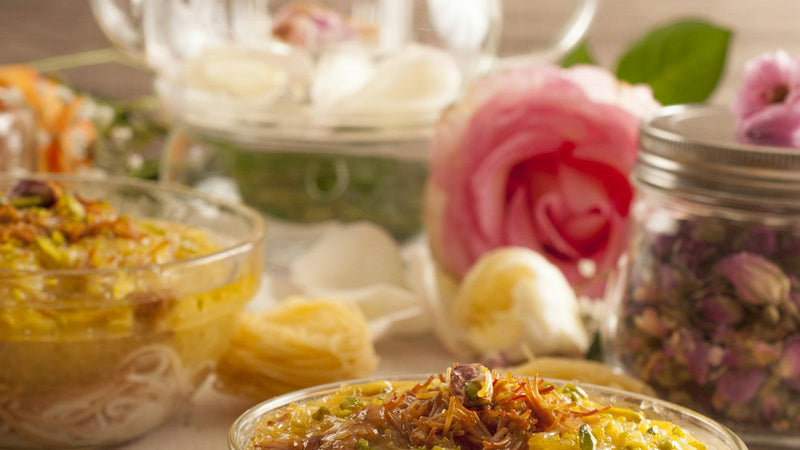 Traditional saffron and milk face mask ingredients with Raihan Afghan Super Negin saffron