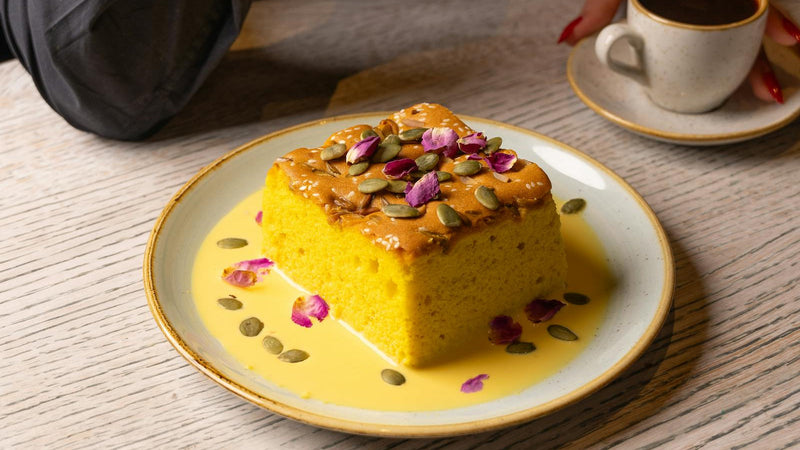 Golden saffron buns and baked goods made with Raihan Afghan Super Negin saffron
