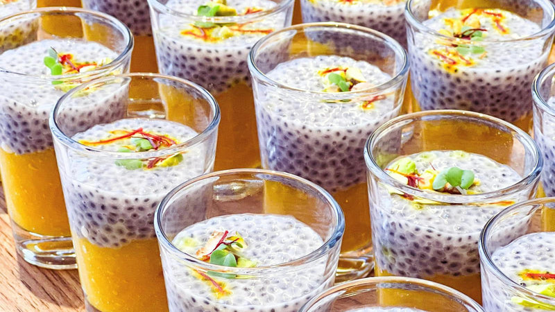 Saffron caramel sauce with cardamom and sea salt, made with Raihan Afghan Super Negin saffron