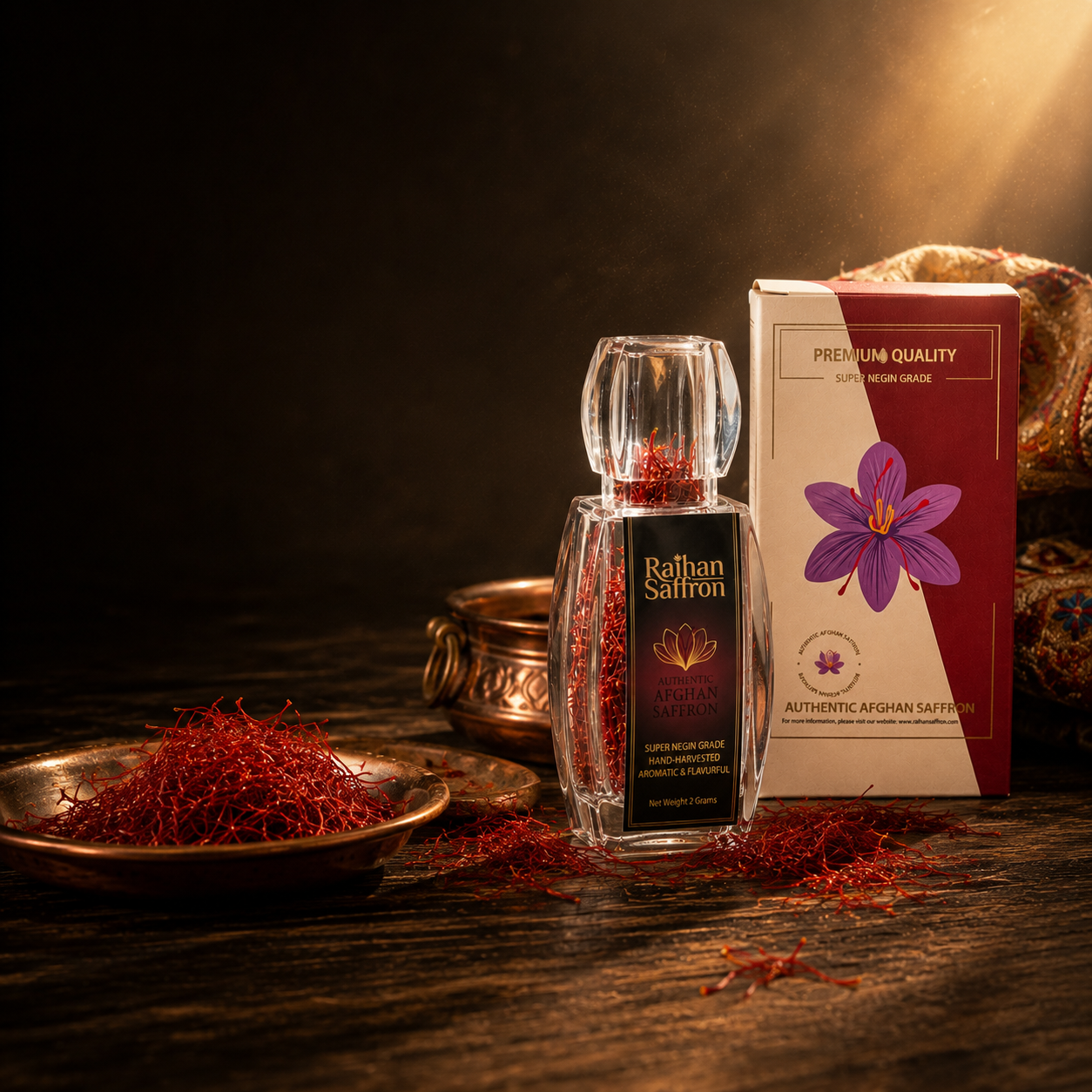 Premium Afghan Saffron Threads, 5g Bottle — Raihan Super Negin