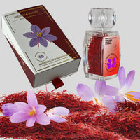 Raihan Super Negin saffron gift bundle with how-to-use brewing and cooking guide